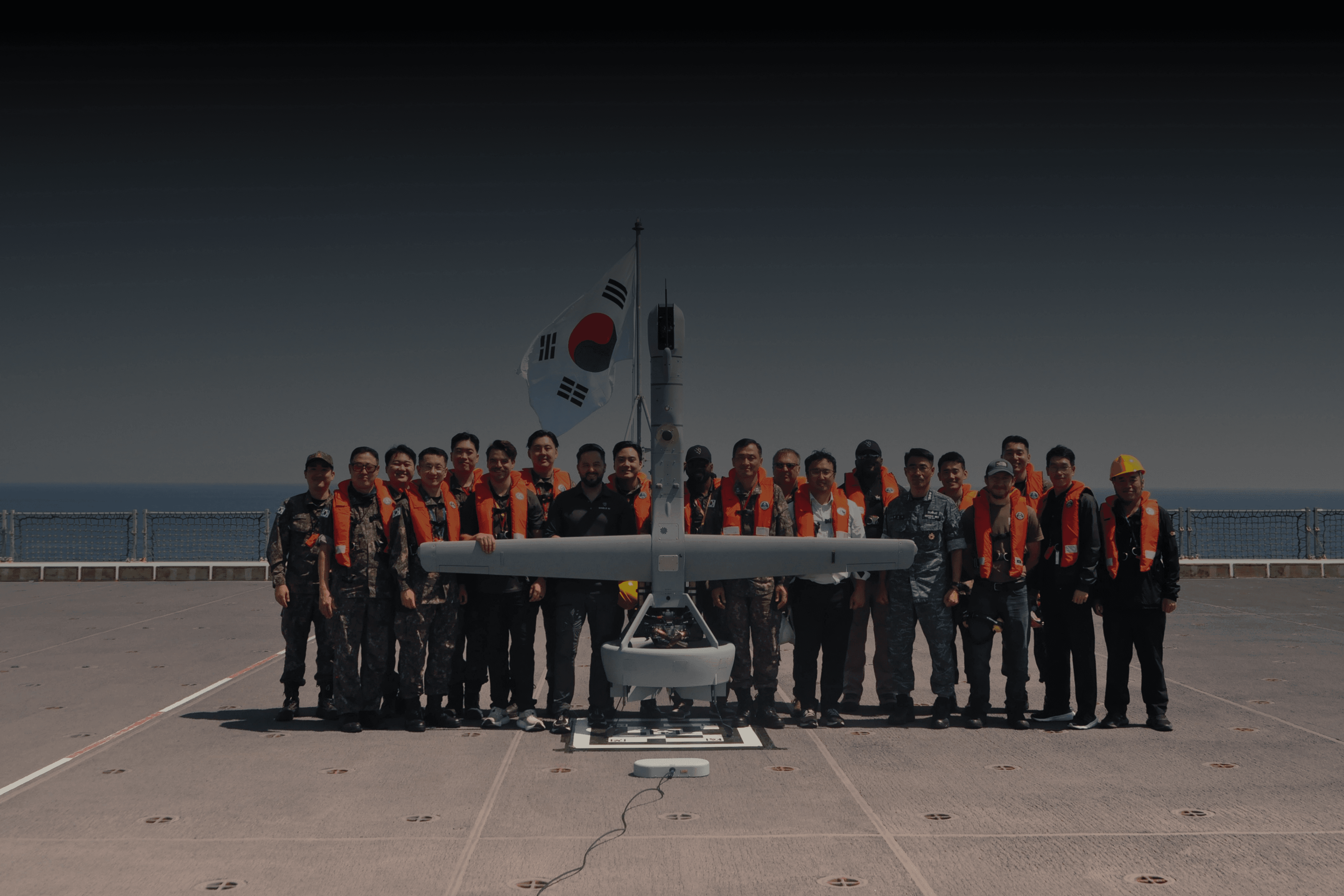 Military drone technology with team